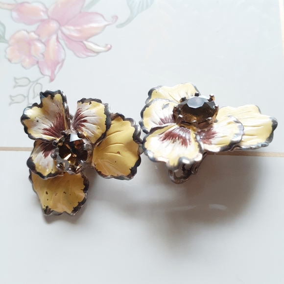 VTG Nettie Rosenstein Sterling Earrings + Brooch - Picture 4 of 8